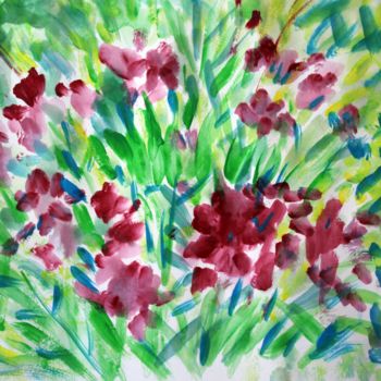 Painting titled "Nerium-oleander.jpg" by José A Cavaco, Original Artwork, Acrylic