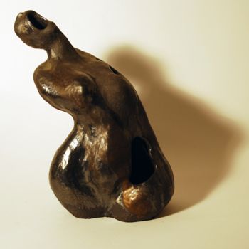 Sculpture intitulée "Le cri" par Jean-Claude Beuzard, Œuvre d'art originale, Céramique