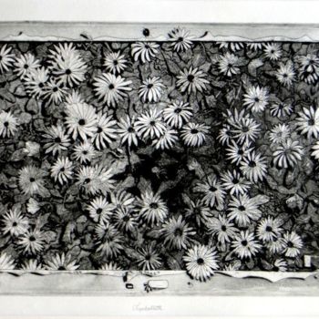 Printmaking titled "Supertablette" by Jean-Christophe Sylvos, Original Artwork, Engraving