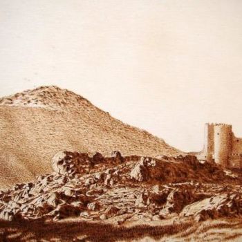 Handwerk mit dem Titel "Castillo de Manqueo…" von Juan Carlos Gonzalez, Original-Kunstwerk