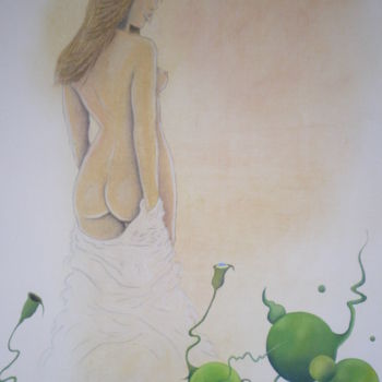 Malerei mit dem Titel "au-coeur-de-broceli…" von Jean-Christophe Carre, Original-Kunstwerk, Öl