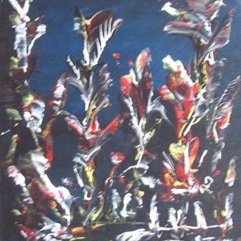 Painting titled "corail" by Jean-Claude Lopez, Original Artwork