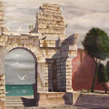 Pintura intitulada "La porte de l'infini" por Jacques Copp, Obras de arte originais