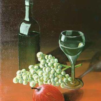 Ζωγραφική με τίτλο "Vin et raisin" από Jacques Copp, Αυθεντικά έργα τέχνης