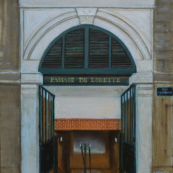 Pintura titulada "Passage de Lorette" por Jean-Christophe Pazzottu, Obra de arte original