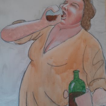 Peinture intitulée "l'alcool" par Jean Christophe Ravier, Œuvre d'art originale, Acrylique
