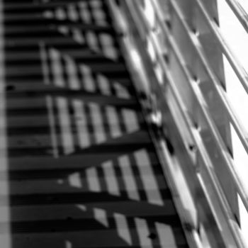 Photography titled "Railing & Shadow" by J.Curry, Original Artwork