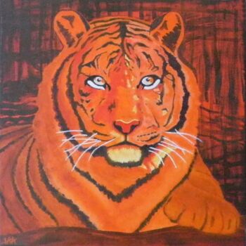 "Tigre" başlıklı Tablo Jean Andre Arrighi tarafından, Orijinal sanat, Akrilik Ahşap Sedye çerçevesi üzerine monte edilmiş