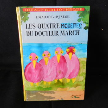 Malarstwo zatytułowany „LES QUATRE MOUETTES…” autorstwa Le Livreur De Chats, Oryginalna praca, Akwarela