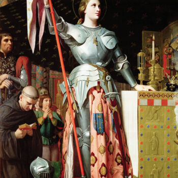 Painting titled "Jeanne d’Arc au sac…" by Jean-Auguste-Dominique Ingres, Original Artwork, Oil