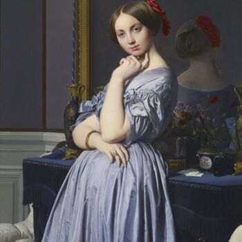 Peinture intitulée "Portrait de Comtess…" par Jean-Auguste-Dominique Ingres, Œuvre d'art originale, Huile