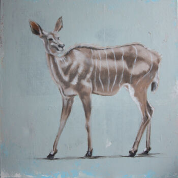 Schilderij getiteld "Peinture Kudu" door Jean-Baptiste De Poret, Origineel Kunstwerk, Olie