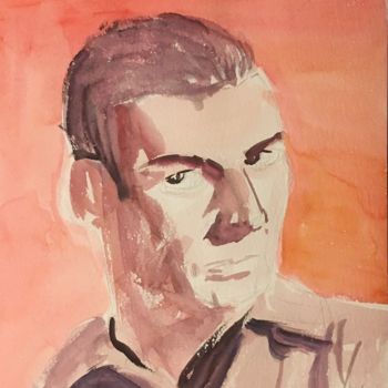 Peinture intitulée "RIP Sean" par Jean-Bruno Ricard, Œuvre d'art originale, Aquarelle