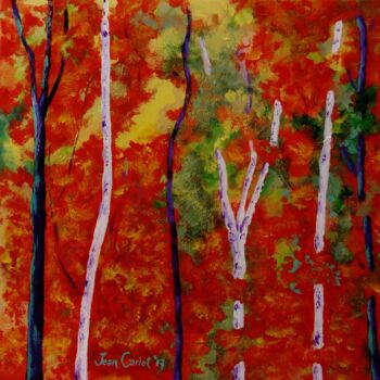 Peinture intitulée "automne-in-the-fore…" par Jean Cariot, Œuvre d'art originale