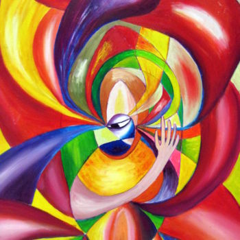 Malerei mit dem Titel "" Fiesta "" von Jicé B., Original-Kunstwerk, Öl