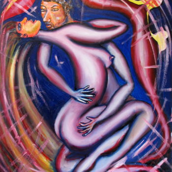 Schilderij getiteld "" Tantric lucubrati…" door Jicé B., Origineel Kunstwerk, Olie