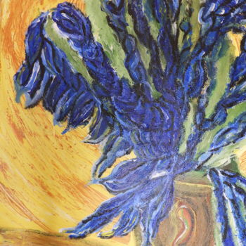 Peinture intitulée ""Lys de Vangogh"sel…" par Jean-Christian Belcourt, Œuvre d'art originale, Acrylique