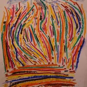 Peinture intitulée "51 / Craies Ysage" par Jean-Christophe Hilaire, Œuvre d'art originale, Pastel