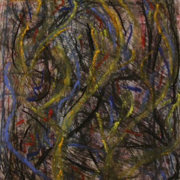 Painting titled "61 / Vignes Vierges" by Jean-Christophe Hilaire, Original Artwork, Pastel