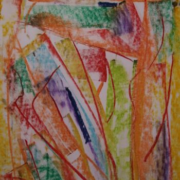 Peinture intitulée "65 / Sous-Bois Barr…" par Jean-Christophe Hilaire, Œuvre d'art originale, Pastel