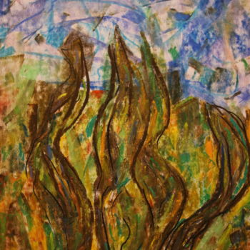 Pittura intitolato "66 / Etranges Discu…" da Jean-Christophe Hilaire, Opera d'arte originale, Pastello