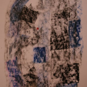 Картина под названием "83 / La Tache Rouge…" - Jean-Christophe Hilaire, Подлинное произведение искусства, Пастель