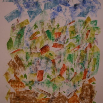 Peinture intitulée "113 / Taillis Lumin…" par Jean-Christophe Hilaire, Œuvre d'art originale, Pastel