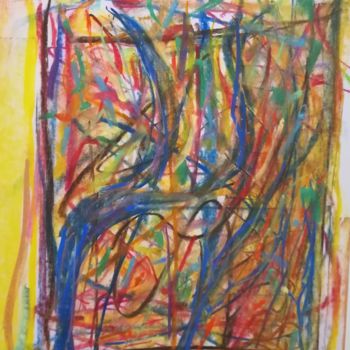 Painting titled "127 / Les Arbres Da…" by Jean-Christophe Hilaire, Original Artwork, Pastel