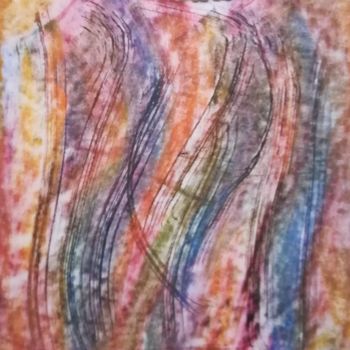 Painting titled "139 / Trois Ombres" by Jean-Christophe Hilaire, Original Artwork, Pastel
