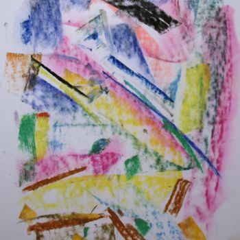 Peinture intitulée "248 / Ciel rose le…" par Jean-Christophe Hilaire, Œuvre d'art originale, Pastel