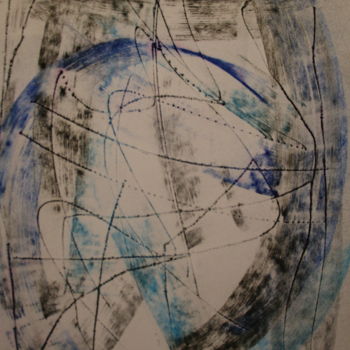 Malerei mit dem Titel "Points de suspensio…" von Jean-Christophe Hilaire, Original-Kunstwerk, Pastell