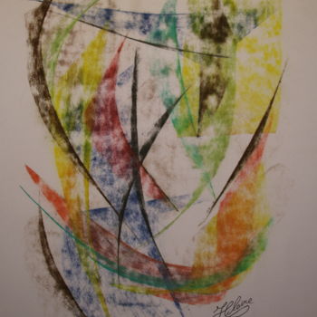 Peinture intitulée "Les équilibristes 2…" par Jean-Christophe Hilaire, Œuvre d'art originale, Pastel