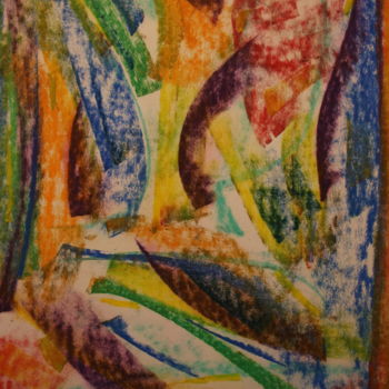 Pintura titulada "Couleurs tourbillon…" por Jean-Christophe Hilaire, Obra de arte original, Pastel