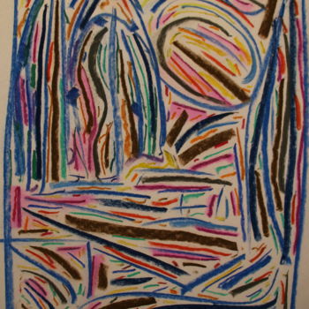 Peinture intitulée "294 / Quand se lève…" par Jean-Christophe Hilaire, Œuvre d'art originale, Pastel