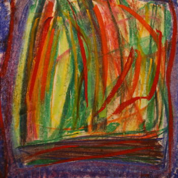 Painting titled "296 A travers le hu…" by Jean-Christophe Hilaire, Original Artwork, Pastel