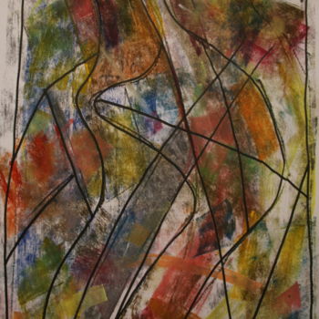 Malerei mit dem Titel "Rencontres / 300" von Jean-Christophe Hilaire, Original-Kunstwerk, Pastell