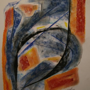 Peinture intitulée "303 / Valses d'ombr…" par Jean-Christophe Hilaire, Œuvre d'art originale, Pastel