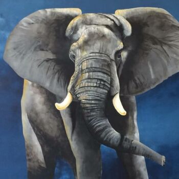 Painting titled "BIG FIVE" by Jean-Christophe Labrue, Original Artwork, Acrylic