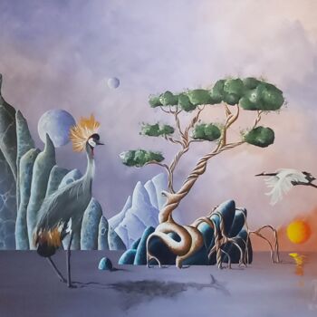 Malerei mit dem Titel "Paradis" von Jean-Christophe Labrue, Original-Kunstwerk, Acryl