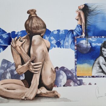Pintura titulada "Inspiration" por Jean-Christophe Labrue, Obra de arte original, Acuarela