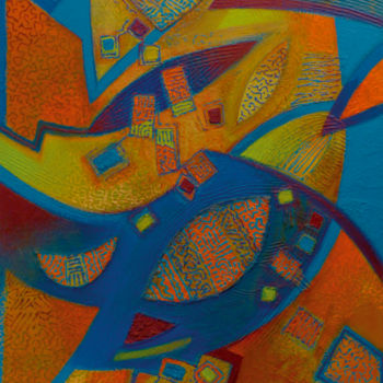 Peinture intitulée "Composition 53" par Jean-Christophe Latger, Œuvre d'art originale, Acrylique