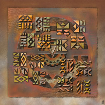 数字艺术 标题为“Composition 78” 由Jean-Christophe Latger, 原创艺术品, 数字油画