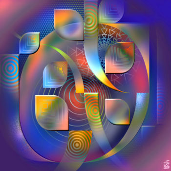 Digital Arts titled "Composition 83" by Jean-Christophe Latger, Original Artwork, Digital Painting