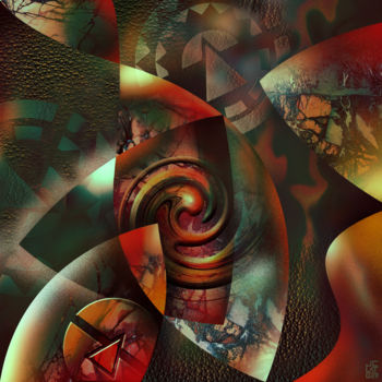 Digitale Kunst mit dem Titel "Composition 84" von Jean-Christophe Latger, Original-Kunstwerk, Digitale Malerei