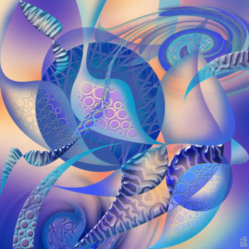 Digital Arts titled "Composition 89" by Jean-Christophe Latger, Original Artwork, Digital Painting