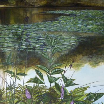 Pintura intitulada "Sérénité" por Jean-Christophe Latger, Obras de arte originais, Aquarela