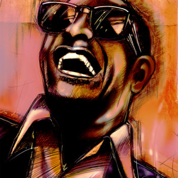 Arte digitale intitolato "Ray CHARLES.jpg" da Jean-Christophe Latger, Opera d'arte originale, Lavoro digitale 2D