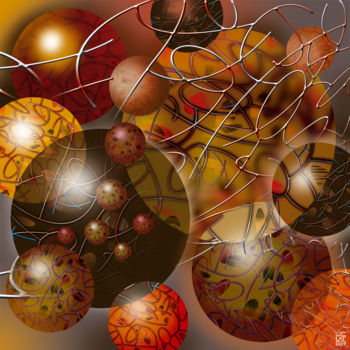 Digitale Kunst mit dem Titel "Composition 36" von Jean-Christophe Latger, Original-Kunstwerk