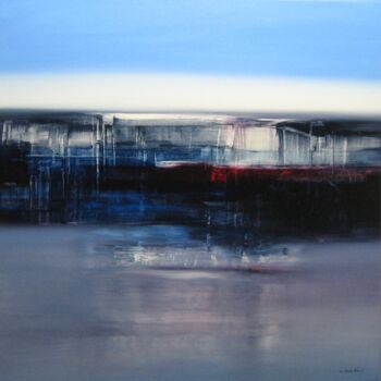 Painting titled "LATITUDE 40" by Jean Claude Barthel, Original Artwork, Oil Mounted on Wood Stretcher frame