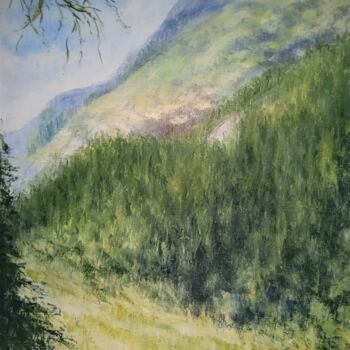 Картина под названием "Vallée de Val d'Isè…" - Jean-Claude Bemben, Подлинное произведение искусства, Масло Установлен на Дер…